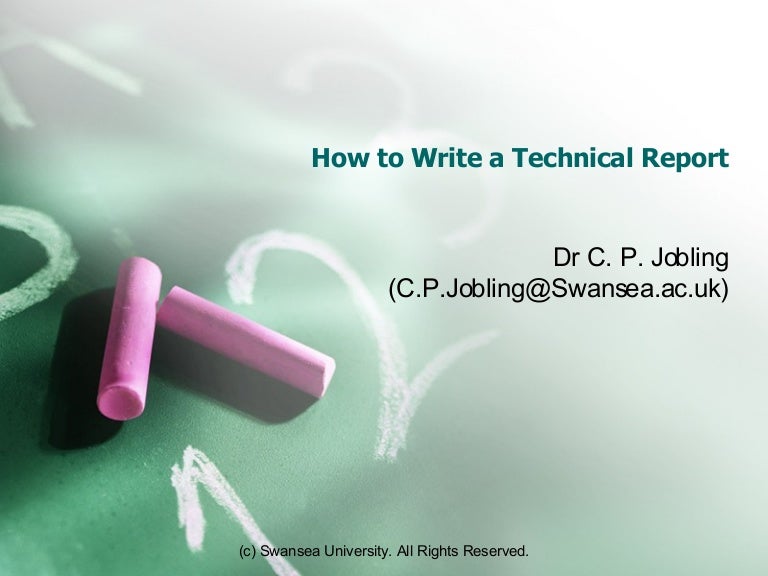 how to write a technical report technical report writing ppt