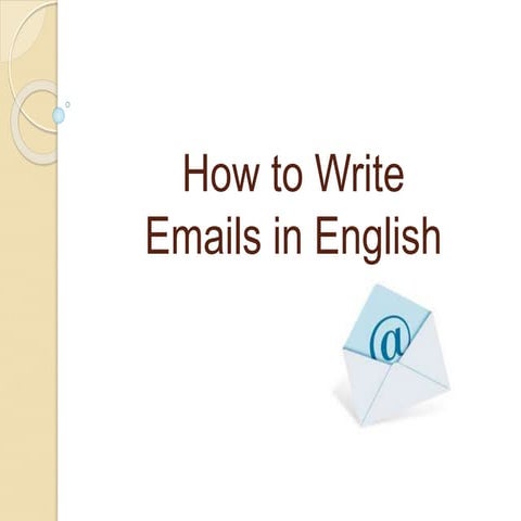 How to write emails in English | PPTX