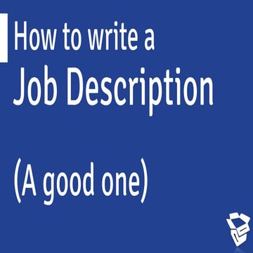 How To Write A Great Job Description