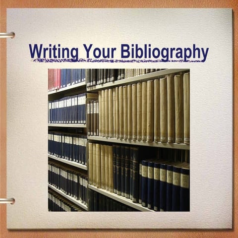 How to Write Your Bibliography
