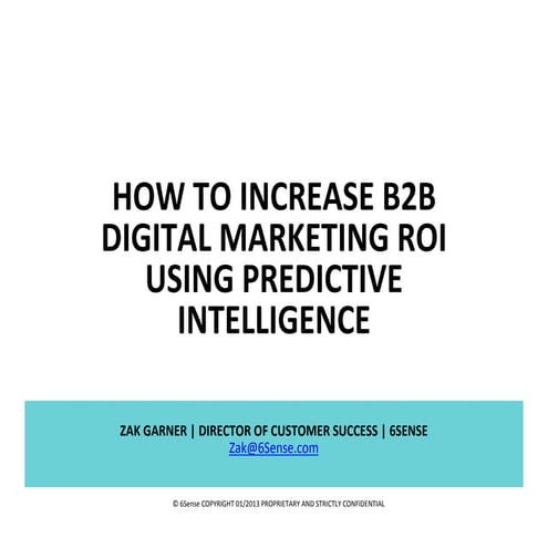 How to Increase Digital Marketing ROI Using Predictive Analytics
