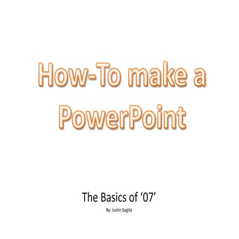 How to make a Power Point