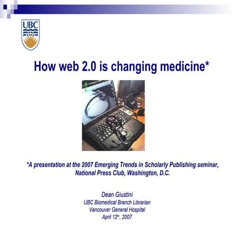 How Web 2.0 Is Changing Medicine