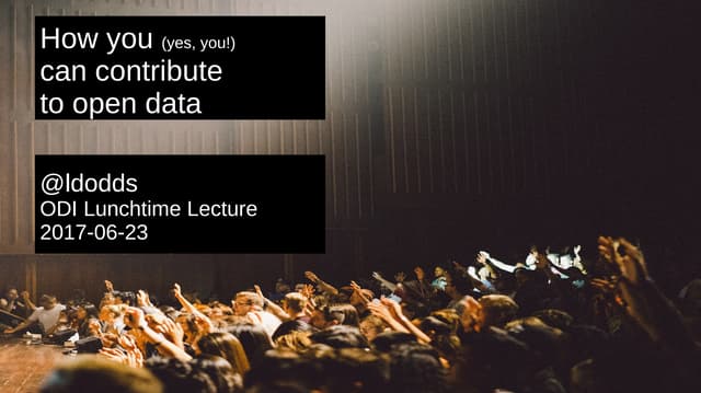 How you (yes, you!) can contribute to open data
