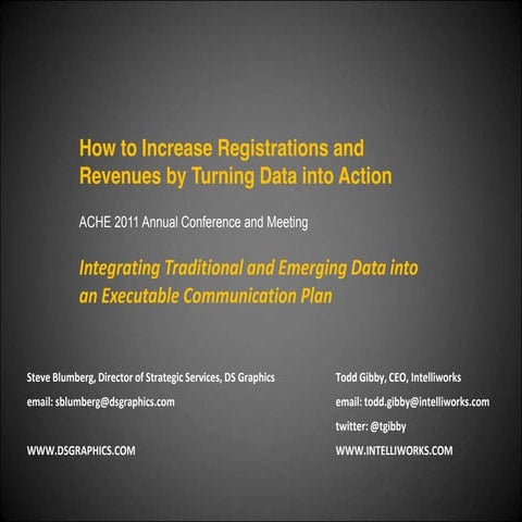 How to Increase Registrations and Revenues by Turning Data into Action