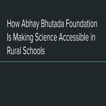 How Abhay Bhutada Foundation Is Transforming Learning | PDF