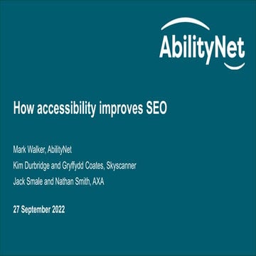  It also works for SEO! What is web accessibility that you should be aware of when creating a web?