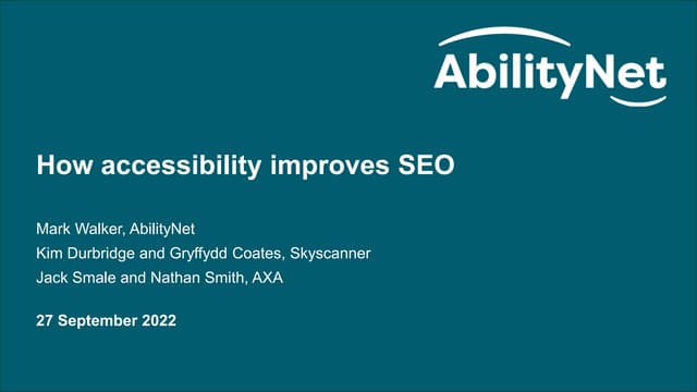 It also works for SEO! What is web accessibility that you should be aware of when creating a web?