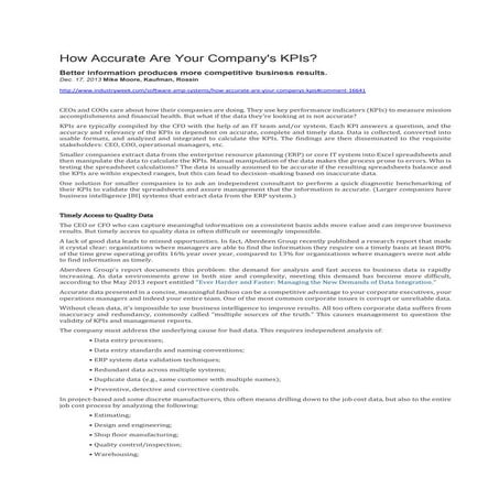 How accurate are your company data