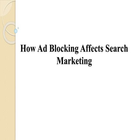 How ad blocking affects search marketing