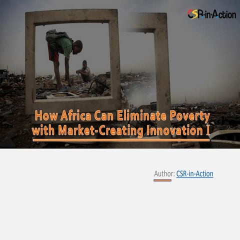 How africa can eliminate poverty with market-creating innovation i