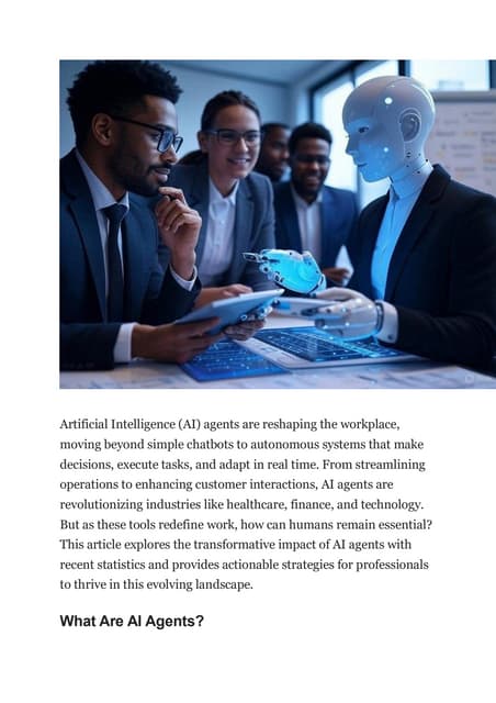 Introduction to AI Agents ppt Presentation | PPTX