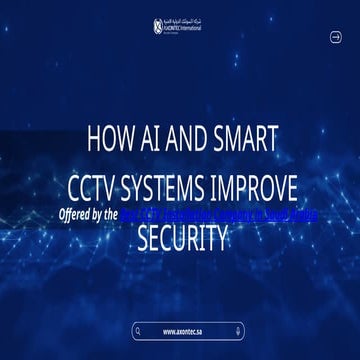 How AI and Smart CCTV Systems Improve Security