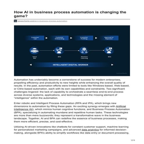 How AI in business process automation is changing the game.pdf