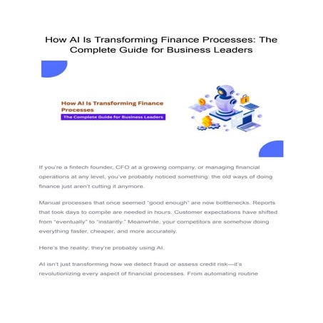 How AI Is Transforming Finance Processes_ The Complete Guide for Business Lea...