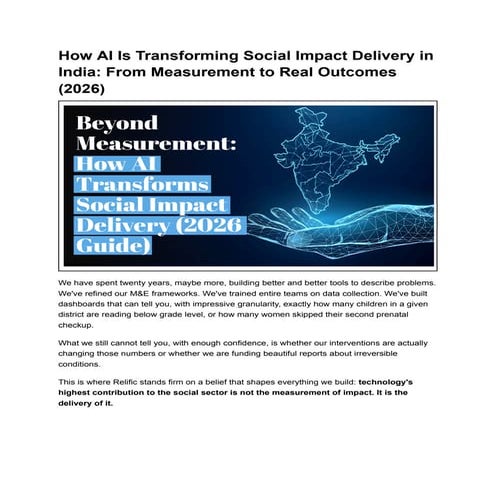 How AI Is Transforming Social Impact Delivery in India_ From ...