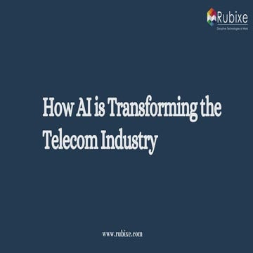 How AI is Transforming the Telecom Industry | RUBIXE