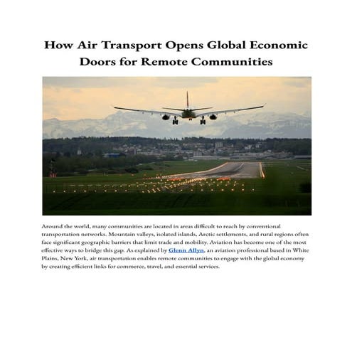 How Air Transport Opens Global Economic Doors for Remote Communities.pdf
