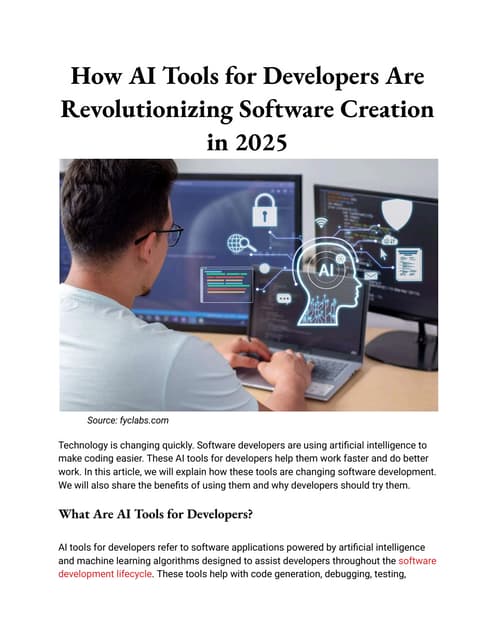 How AI Tools for Developers Are Revolutionizing Software Creation in 2025.pdf