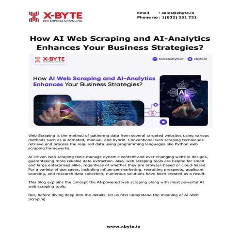 How AI Web Scraping and AI-Analytics Enhances Your Business Strategies ...