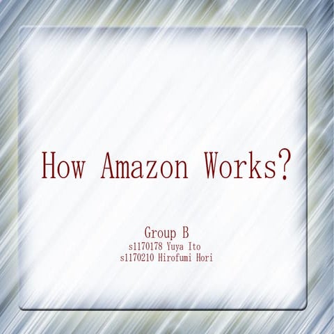 How amazon works?
