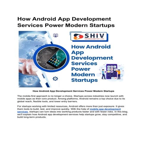 Android App Development Benefits for Startups