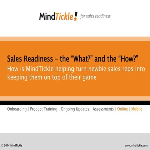 How and what of sales readiness