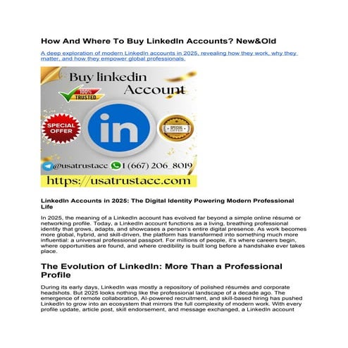 How And Where To Buy LinkedIn Accounts_ New&Old.docx