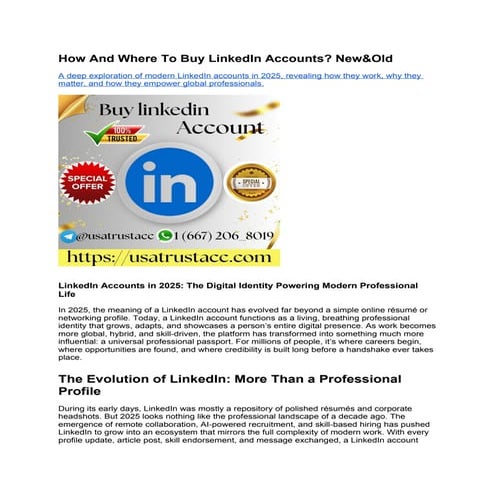 How And Where To Buy LinkedIn Accounts_ New&Old.docx