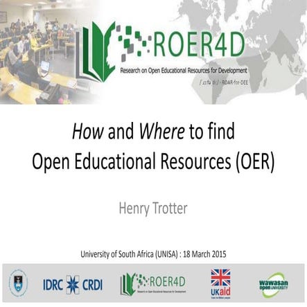 How and where to find Open Educational Resoures (OER)