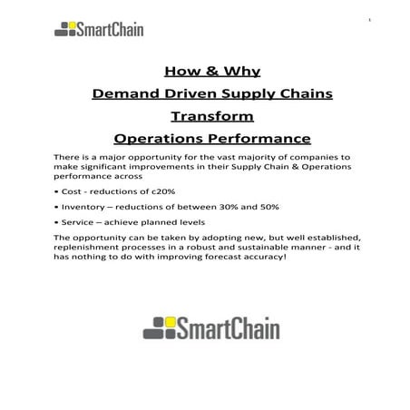 How and why demand driven replenishment works and forecast push does not