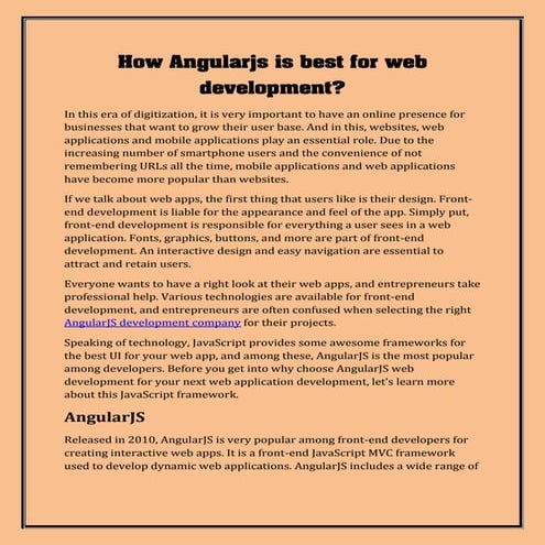 How Angularjs is best for web development.pdf