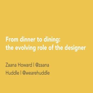 From dinner to dining: the evolving...