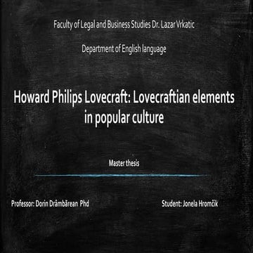 Howard Philips Lovecraft, Lovecraftian elements in populr culture