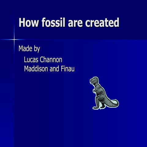 How are fossils are created