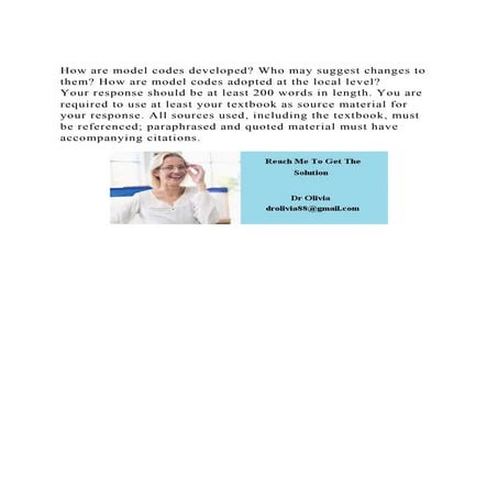 How are model codes developed Who may suggest changes to them Ho.docx
