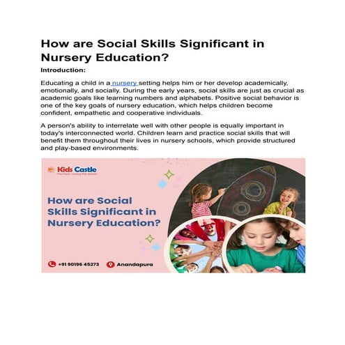Social Skills Your Child Learns in Preschool and How They Impact Future ...