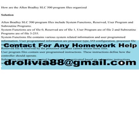 How are the Allen Bradley SLC 500 program files organizedSolutio.pdf