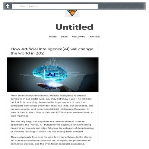 How artificial intelligence(AI) will change the world in 2021 | PDF