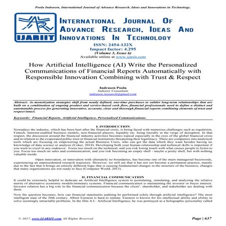 How artificial intelligence (ai) write the personalized communications of fin...