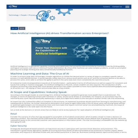 How Artificial Intelligence drives Transformation across Enterprises