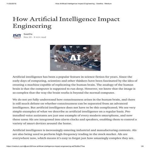 How artificial intelligence impact engineering