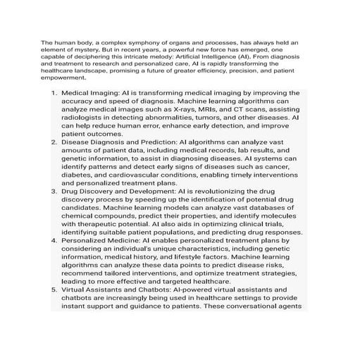 How Artificial Intelligence is revolutionising healthcare Sectors in ...