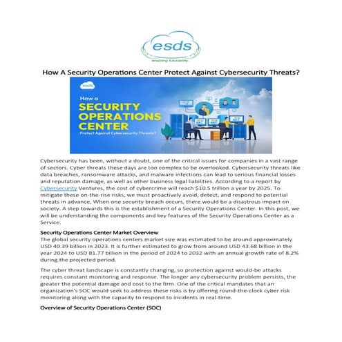 How A Security Operations Center Protect Against Cybersecurity Threats.pdf