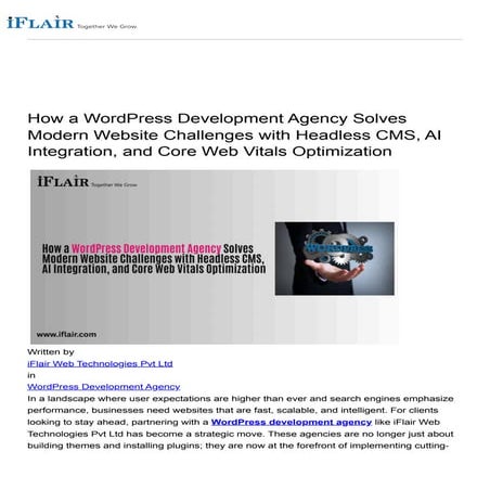 How a WordPress Development Agency Solves.pdf