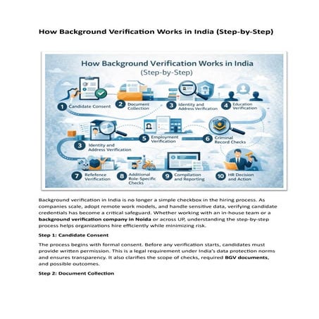 Comprehensive Guide to Background Verification Process in India | PDF