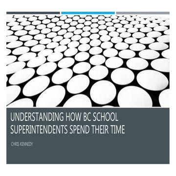 How BC School Superintendents Spend Their Time