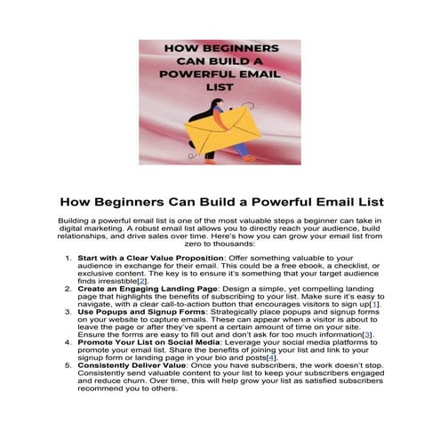 How Beginners Can Build a Powerful Email List.docx