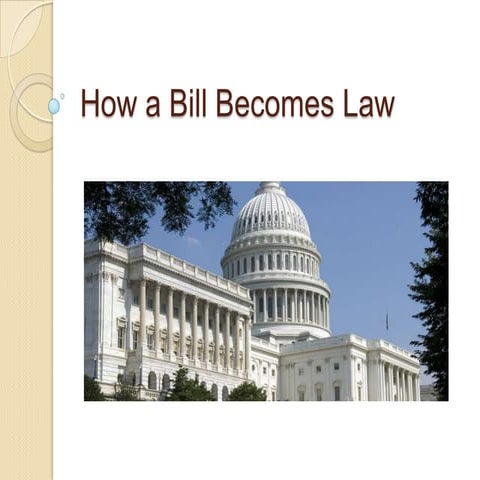 How a Bill Becomes Law