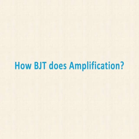 How bjt does amplification?